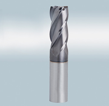 Carbide four-flute inequality spiral straight shank end mill