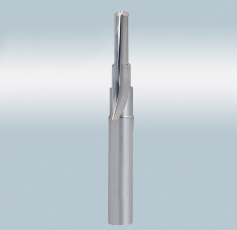 Solid carbide straight groove step drill